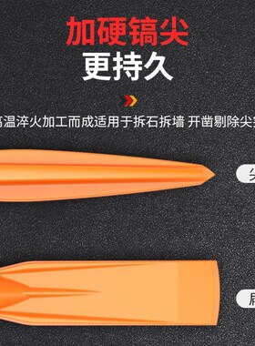 六角尖凿扁平电垂镐头方头冲剂冲击钻搞扁冲击圆头锤头凿头电锤