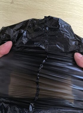 垃圾袋抽绳式 手提背心式大中黑色厨房实惠装家用塑料袋加厚100只