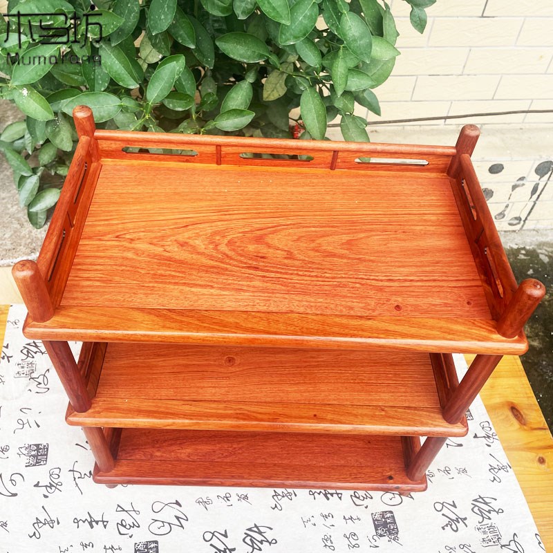 Rosewood desktop bogus rack teapot cradle tea set tea cup rack storage rack solid wood purple clay teapot placement rack storage rack