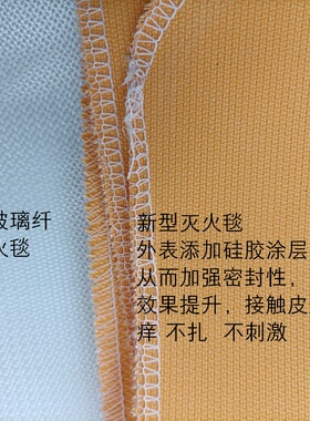 硅胶涂层灭火毯1*1米商用家用厨房房防火毯1.5*1.5新型消防毯盒装