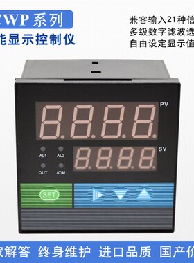 双屏数显仪表 智能温度压力液位数字显示控制器峰值显示报警延时