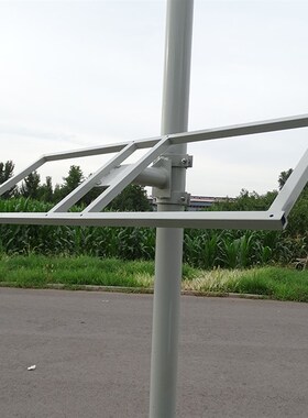 两块双太阳能电池板光伏组件抱杆式立杆柱子路灯杆管抱箍固定支架