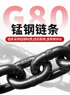 钩子起重链条吊索具双头钩G80锰钢链条捆绑吊具吊钩挂钩羊角翅钩