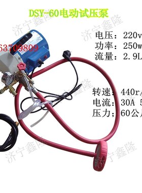 60公斤电动试压泵 小型管道试压泵 6兆帕试压泵 铜泵头试压泵