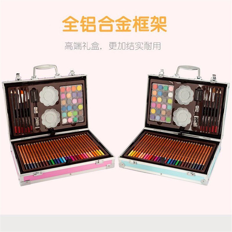 Primary school students and children's kindergarten washable non-toxic watercolor pens and oil pastels painting set painting tools gift box