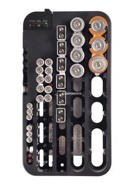 72格 Batterystoragebox电池测试5号7号 9V纽扣电池测试仪测试架