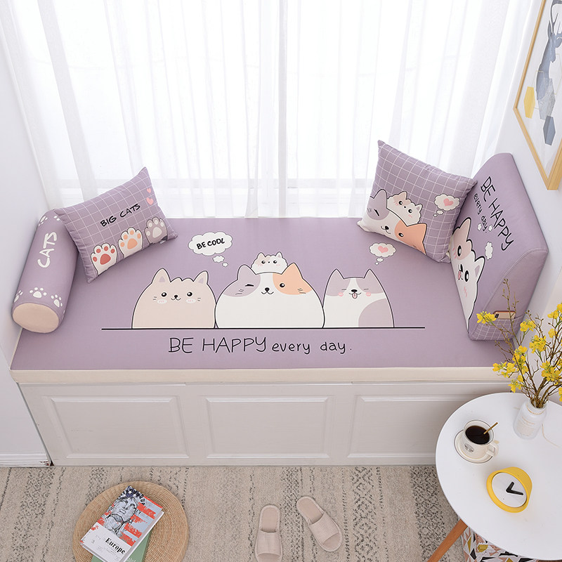 Genzhuo Nordic Bay Window Mat Window Sill Mat Universal Coconut Palm Latex Tatami Balcony Mat Seat Cushion Customized for All Seasons