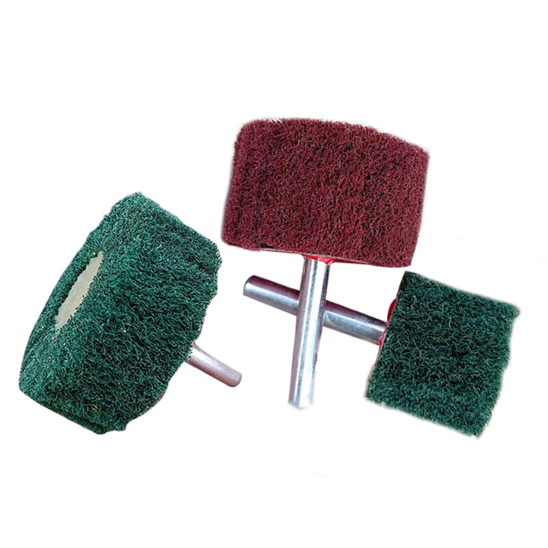 6mm handle scouring pad grinding head flying wing wheel wire drawing grinding head stainless steel polishing wheel without sand pneumatic electric