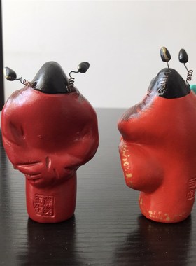 钟馗 泥人张中国特色手工艺品彩塑泥人桌面小摆件