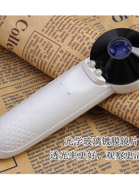 45倍高档光学玻璃镜片鉴定型感叹号珠宝放大镜 6B-0
