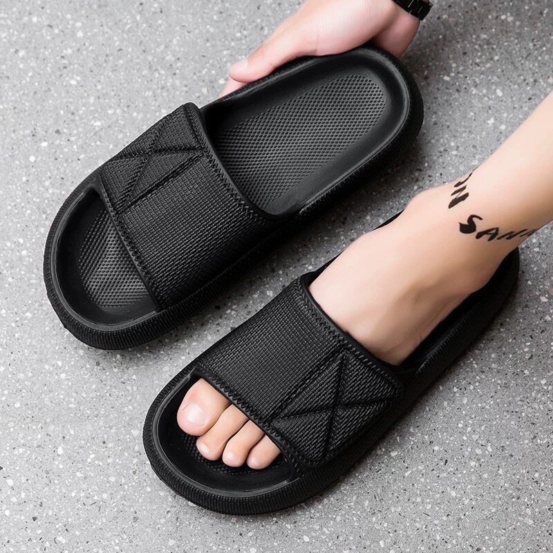 魔术贴脚肿拖鞋男可调节防滑浴室洗澡软底轻便脚宽变形脚老人凉拖