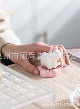 马年网红同款景德镇陶瓷旋转小摆件景德镇结晶釉马转转摆饰