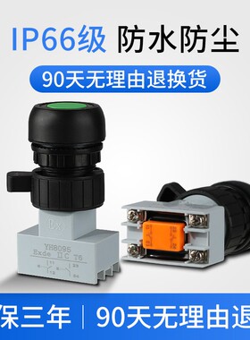 BA8095自复位防爆防腐控制按钮开关 钻孔30 配电箱增安型壳体使用