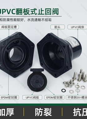 水泵用止回阀下水道管道水管pvc单向阀鱼缸止流阀停电防回流25 40