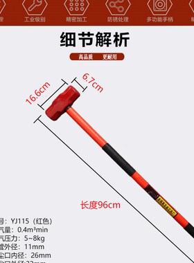 铁锤子榔头 大锤重型八角锤 方头锤头大号砸墙拆墙工具石工锤二锤