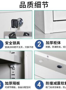 钢制员工铁皮柜二十四门更衣柜职员宿舍15门换衣柜带锁储物鞋柜子