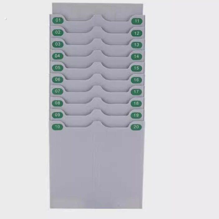 Card box fixed attendance rack combined plastic card bag management card rack punch card slot employee