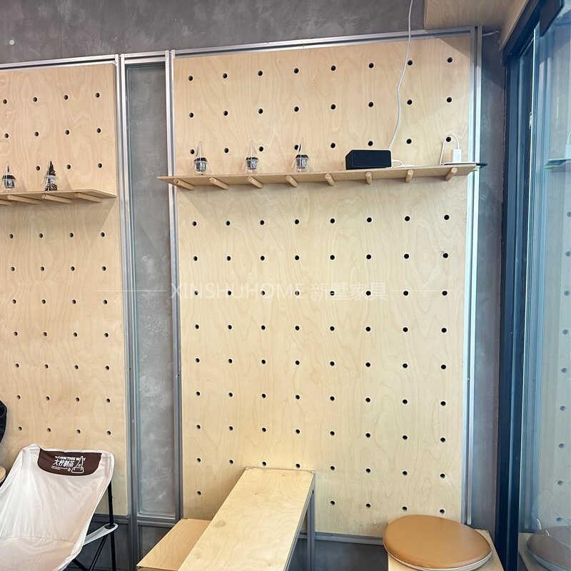 Birch hole board storage wall hanging board display rack accessories storage rack office bedroom wall decoration background wall