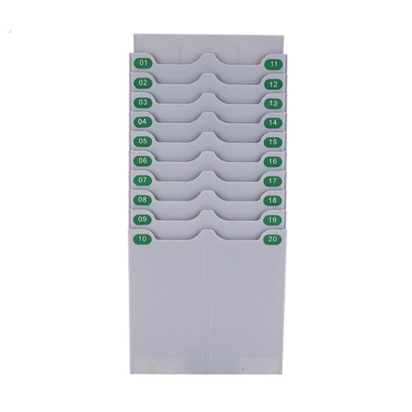 Card box fixed attendance rack combined plastic card bag management card rack punch card slot employee