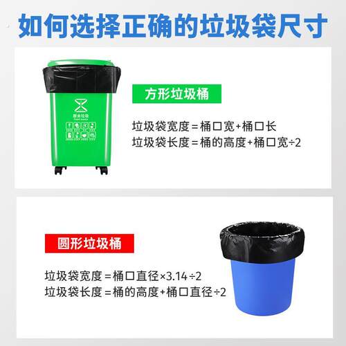 大号垃圾袋商用加厚特厚特大桶餐饮环卫户外用超厚黑色平口塑料袋 - 图3