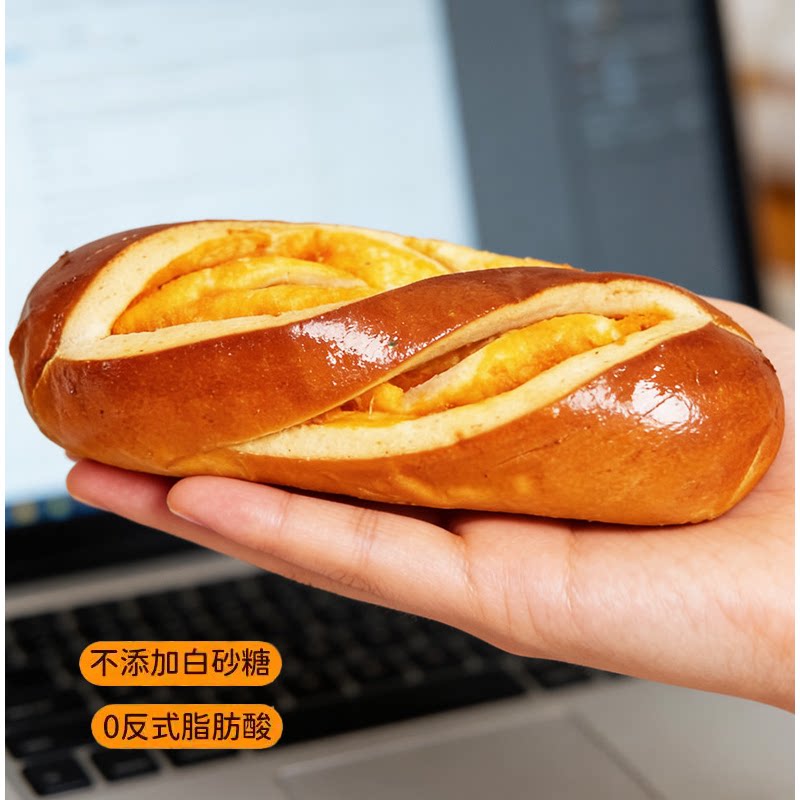 全麦面包碱水棒夹心小法棍代餐饱腹健身食品早餐欧包零食