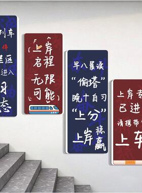 初三高中学楼文化墙装饰上FIN岸列校车班级梯教室黑板报布置励标