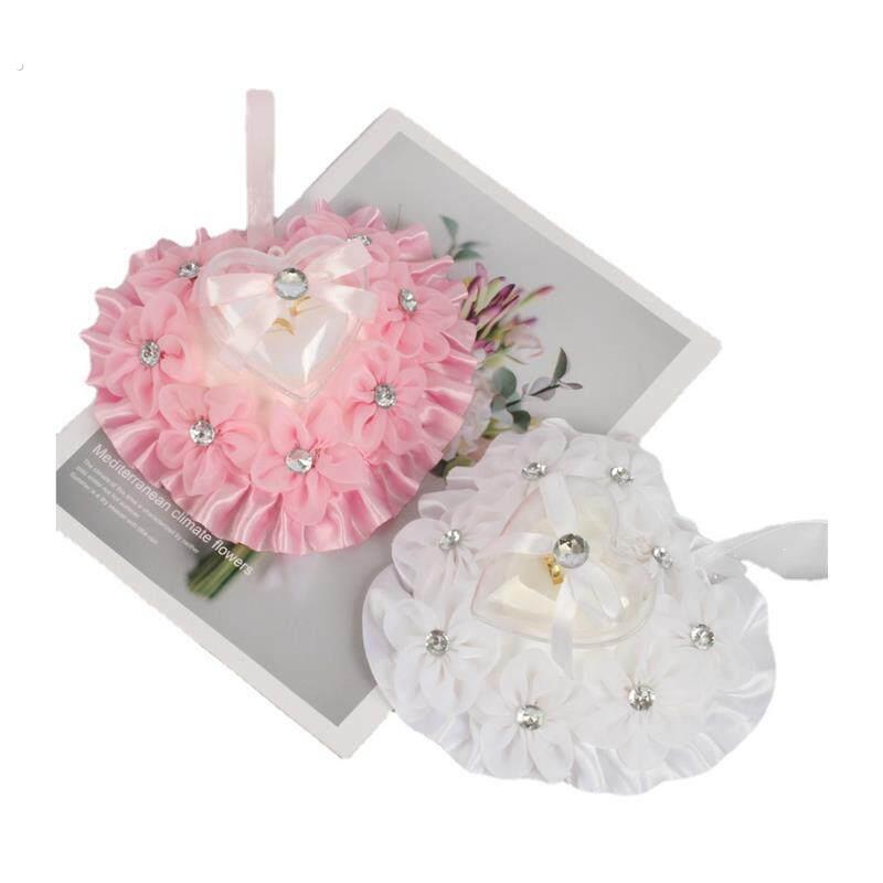 Wedding supplies ring pillow Western-style wedding props high-end silk yarn Western-style ring pillow bride wedding ring ring holder