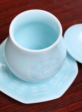戴玉堂供杯陶瓷太极八卦杯道家神像供台桌面供奉用品供水杯敬神杯