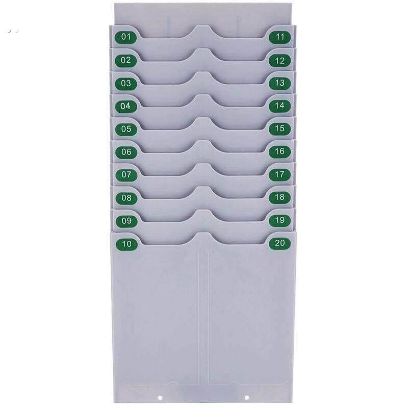 Card box fixed attendance rack combined plastic card bag management card rack punch card slot employee