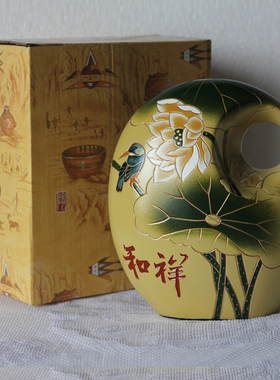 客厅电视柜玄关博古架隔断瓷器摆件中式精品手工艺品结婚乔迁礼品
