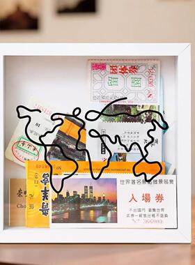 票根纪念收纳相框机票门票收藏册压克力演唱旅行照片时光碎片电影