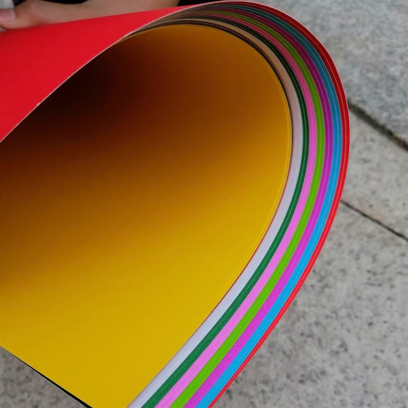 Dasen 200g 8K color hard cardboard 8 open cardboard mixed color thick colored paper children's primary school students making material cardboard