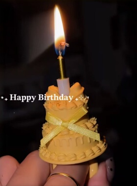 happybirthday生日蛋糕蜡烛戒指