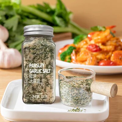 欧芹大蒜盐瓶装110g调味料水煮菜牛排烧烤轻食复合颗粒食用盐蒜粉