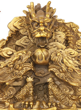 天御阁纯铜九龙玉玺印章大摆件工艺品客厅办公室桌装饰品开业礼品