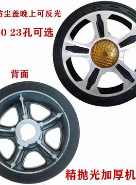 电动伸缩门通用机头轮125单键铸铝橡胶主动轮驱动脚轮电动门配件