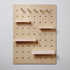 Hole board solid wood custom wall entrance hanging board bookshelf storage rack decorative hole wall partition layer board storage rack