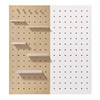 Hole board solid wood custom wall entrance hanging board bookshelf storage rack decorative hole wall partition layer board storage rack
