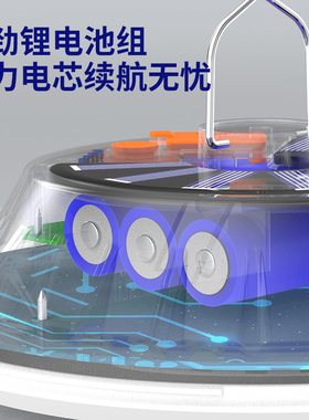 户外太阳能手提挂灯遥控应急钓鱼夜市摆摊专用LED充电照明飞碟灯