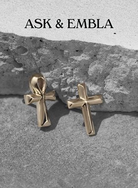 AskandEmbla14K金迷你图腾耳钉