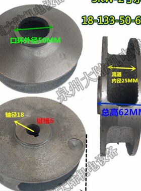 3KW-2.5寸水泵配件污水泵蜗壳排污泵叶轮底座叶轮外壳水泵出水壳