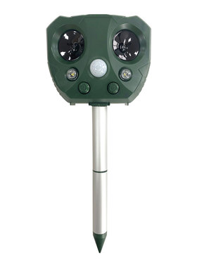 五档动物驱赶器太阳能猫狗黄鼠狼驱赶器家用室外户外驱鼠器驱鸟器