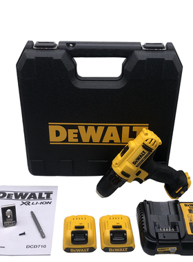 正品得伟DEWALT家用锂电10.8V充电钻电动螺丝刀起子机DCD710DK2