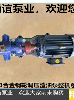 高温电动合金钢轮调压渣油泵ZYB18.3/33.3/55/83.3齿轮泵油泵整机