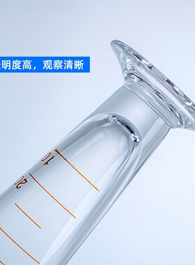 湘玻玻璃三角量杯带刻度耐高温大容量计量杯50ml组培实验室锥形瓶