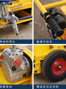 道路划线机冷喷马路划线机手推式多功能汽油油漆车库路面画线机