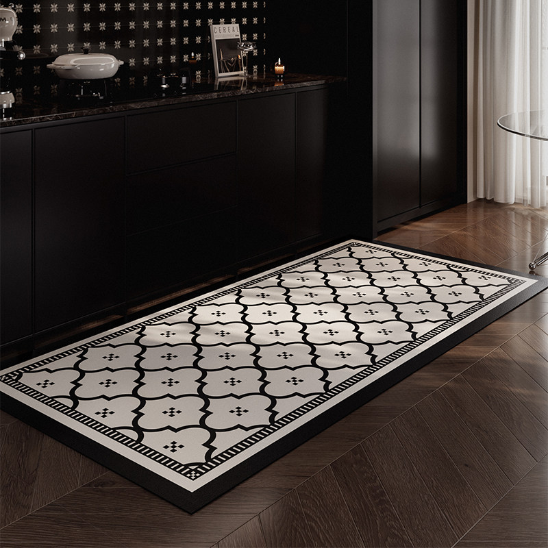 Celine kitchen side carpet oil-proof wipeable no-wash dirt-resistant floor mat diatom mud absorbent foot pad leather carpet home