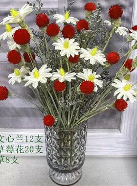 文心兰木槿花天然植物手工艺术干花家居装饰插花摆件小清新小滨菊