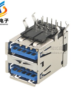 UEA1112C-8HD1-4F 富士康 FOXCONN 双层USB 3.0母座插座 90度接口