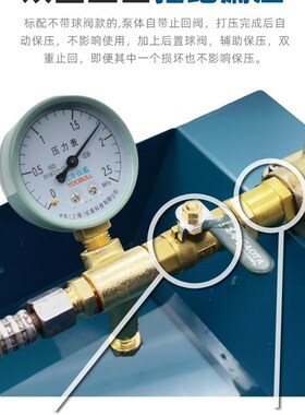 打压泵手动试压泵ppr水管打压机力盾家用地暖水暖测压高压管道铜